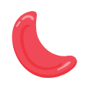 Sickled Red Blood Cell Line Art