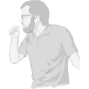 Free Scientific Illustration Man Coughing