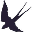 90 Bird Diving Silhouette