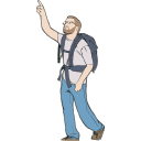 Free Scientific Illustration Man Hiking